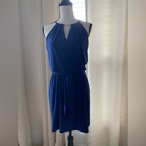 Cute royal blue WHBM summer dress with silver accent